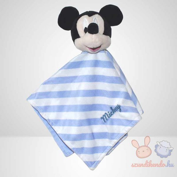 Disney Baby - Mickey egér kék szundikendő fehér csíkokkal