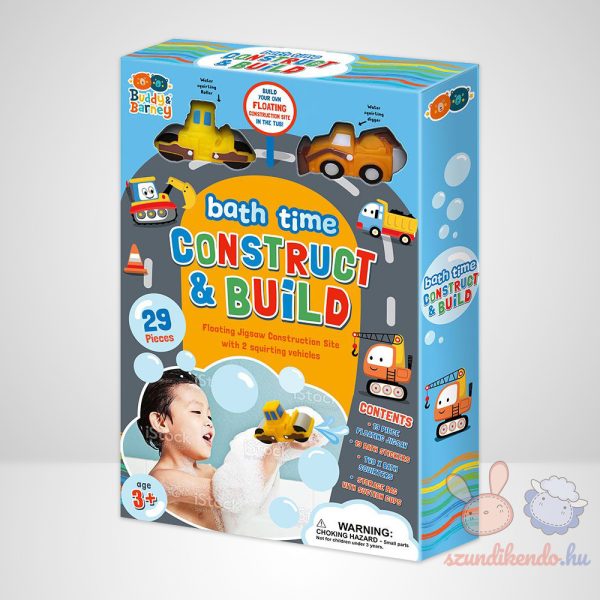 Lebegő puzzle fürdőjáték gyerekeknek: Építsd meg járművek - Buddy & Barney