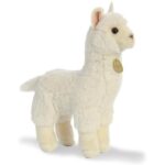 Élethű krém színű plüss alpaka, 30 cm (Aurora, Miyoni)