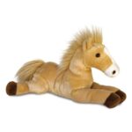 Butterscotch, az élethű tejkaramella színű fekvő plüss ló, 30 cm (Aurora, Flopsies)