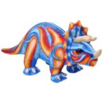 Kék-narancssárga plüss triceratops dinoszaurusz, 39 cm (Wild Republic)
