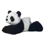 Mei mei, az élethű, fekvő plüss panda, 20 cm (Aurora, Mini Flopsies)