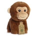 Mini Monkey, barna, ülő plüss majom, 13 cm (Aurora, Eco Nation)