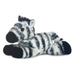 Zany, a fekvő plüss zebra, 20 cm (Aurora, Mini Flopsies)
