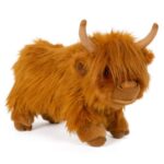 Élethű plüss skót-felföldi marha, 30 cm (Semo)