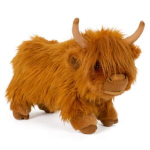 Élethű plüss skót-felföldi marha, 30 cm (Semo)