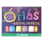 Óriás aszfaltkréta 6 darabos készlet - vegyes színek