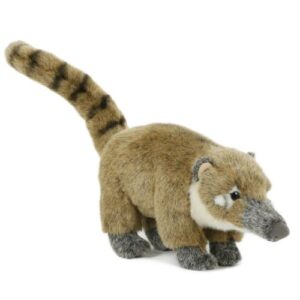 Élethű, álló, barna plüss ormányos medve, 25 cm (Semo)