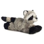 Rascal, a fekvő plüss kölyök mosómedve, 20 cm (Aurora, Mini Flopsies)