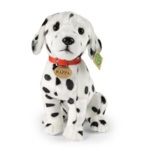 Élethű plüss dalmata kutya nyakörvvel, 28 cm (Rappa)