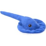 Kék-fehér, maroknyi plüss rája, 10 cm (Nature Planet, Beans)