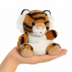 Indy, a tenyérnyi ülő plüss bengáli tigris bébi, 13 cm (Aurora, Palm Pals)