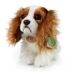 Élethű álló Cavalier King Charles spániel plüss kutya, 25 cm (Rappa)