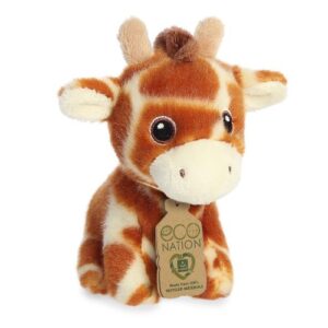 Mini Giraffe, élethű plüss zsiráf bébi, 13 cm (Aurora, Eco Nation)