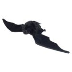 Fekete színű élethű plüss denevér, 16 cm (Rappa)