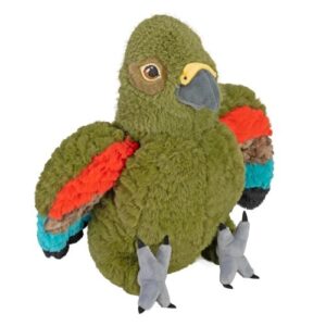 Élethű, ülő plüss hegyi kea papagáj, 30 cm (Wild Republic)