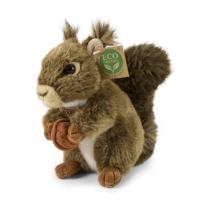 Élethű plüss mókus dióval, 17 cm (Rappa)