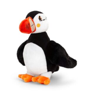 Élethű lunda (puffin) plüss madár, 20 cm (Keel Toys)