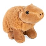 Ülő, bolyhos, világosbarna plüss capybara vízidisznó, 13 cm (Wild Republic, Pocketkins Eco)