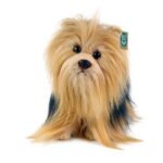 Élethű, álló yorkshire terrier plüss kutya, 30 cm (Rappa)