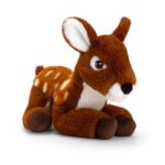 Élethű, fekvő plüss őzike, 22 cm (Keel Toys, Keeleco)