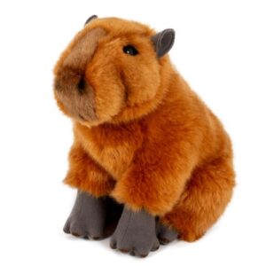 Élethű, ülő plüss capybara vízidisznó, 25 cm (Semo, Premium Edition)