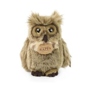 Élethű, barna, plüss fülesbagoly, 17 cm (Rappa)