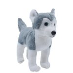 Álló plüss husky kutya kölyök, 15 cm