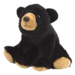 Élethű plüss fekete medve, 20 cm (Wild Republic, Cuddlekins Mini)