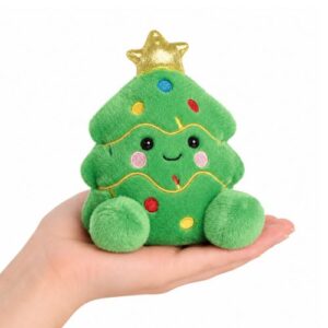 Douglas, a tenyérnyi ülő plüss karácsonyfa, 13 cm (Aurora, Palm Pals)