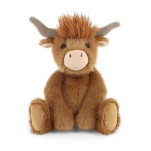 Ülő, pihe-puha plüss skót-felföldi marha, 20 cm (Keel Toys, Keeleco Enchanted World)