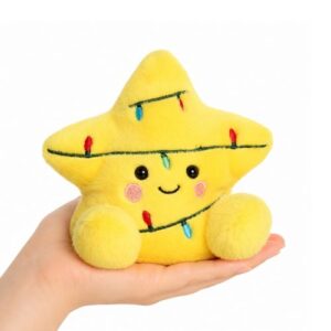 Navi Star Topper, a tenyérnyi ülő plüss karácsonyi csillag, 13 cm (Aurora, Palm Pals)