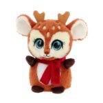 Csillogó szemű plüss karácsonyi rénszarvas, 10 cm (Keel Toys, Mini Motsu)